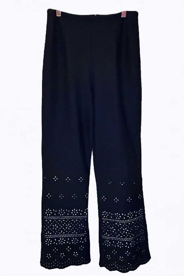 Free People Helena Eyelet Pants in White