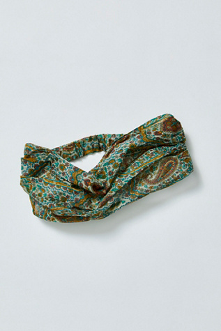 Paisley Soft Headband at Free People in Green