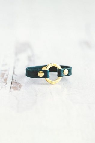 Giving Bracelets Gold I Am Abundant Mantra Bracelet