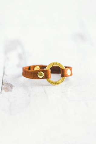 Giving Bracelets Gold I Am Abundant Mantra Bracelet