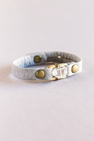 Женский браслет Giving Bracelets Desert Rose Vegan, цвет: Серый — фото 1