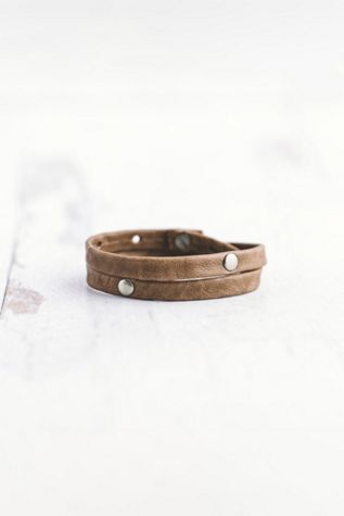 Giving Bracelets Brushed Silver Double Warrior Wrap Bracelet