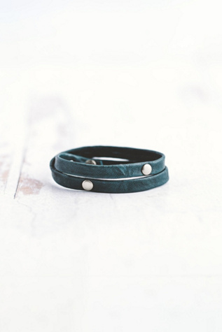 Giving Bracelets Brushed Silver Double Warrior Wrap Bracelet