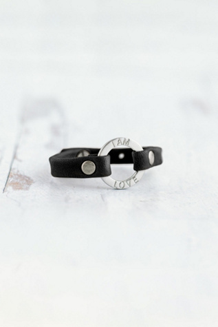 Giving Bracelets Brushed Silver I Am Love Mantra Bracelet