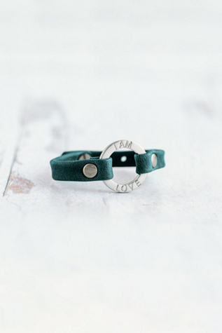 Giving Bracelets Brushed Silver I Am Love Mantra Bracelet