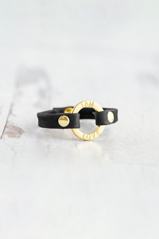 Giving Bracelets Gold I Am Love Mantra Bracelet