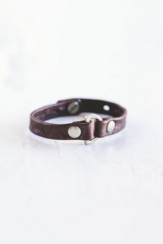 Giving Bracelets Brushed Silver Do Good Leather Bracelet