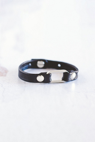 Giving Bracelets Mesa Leather Bracelet at Free People in Black