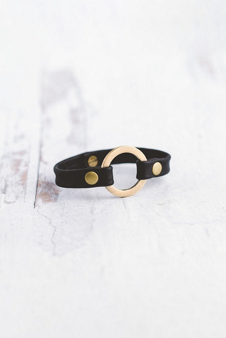 Giving Bracelets Antique Brass Grounding Leather Bracelet