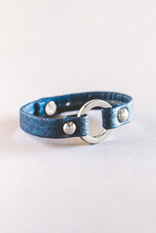 Giving Bracelets Silver One Love Vegan Bracelet at Free People in Blue