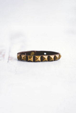 Giving Bracelets Antique Brass Rockstar Leather Bracelet