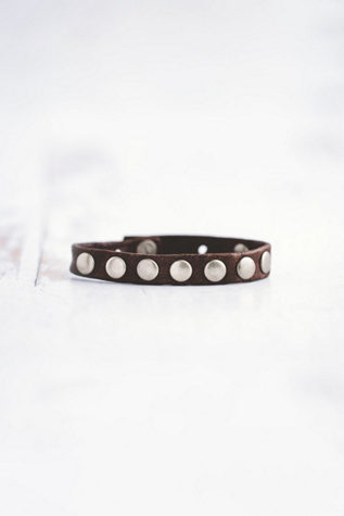 Giving Bracelets Brushed Silver Tribe Leather Bracelet