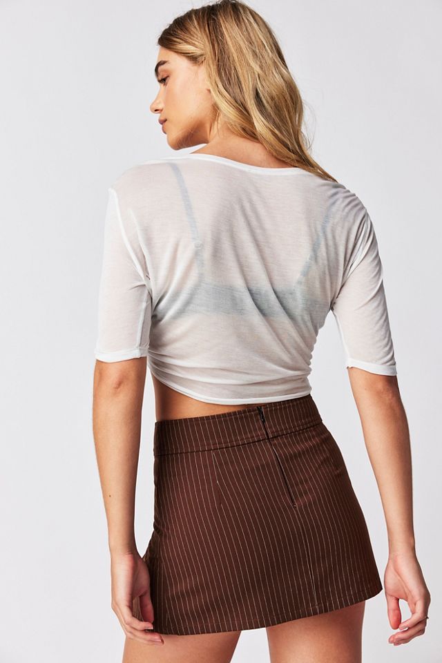 THRILLS Reese Pinstripe Pleated Skirt #1