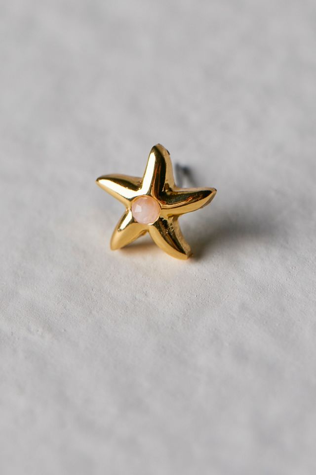 Starfish Gold Plated Stud