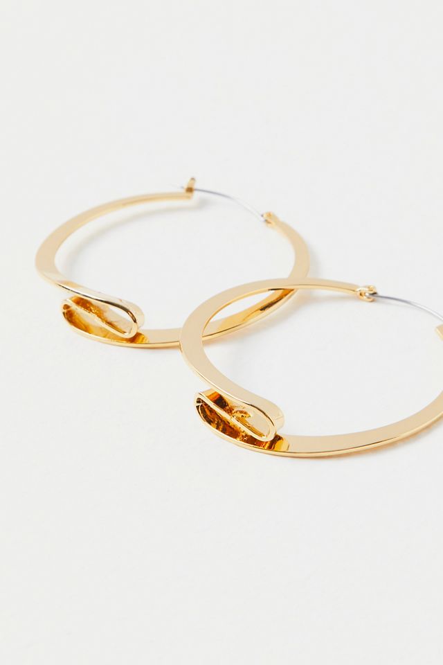 First Class Gold Plated Hoop Earrings #2