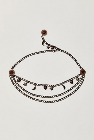 Shoot For The Stars Chain Belt at Free People in Bronze Age