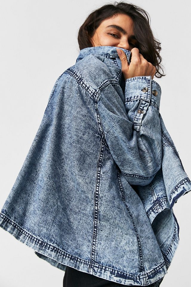 FREE PEOPLE Louise Denim Top