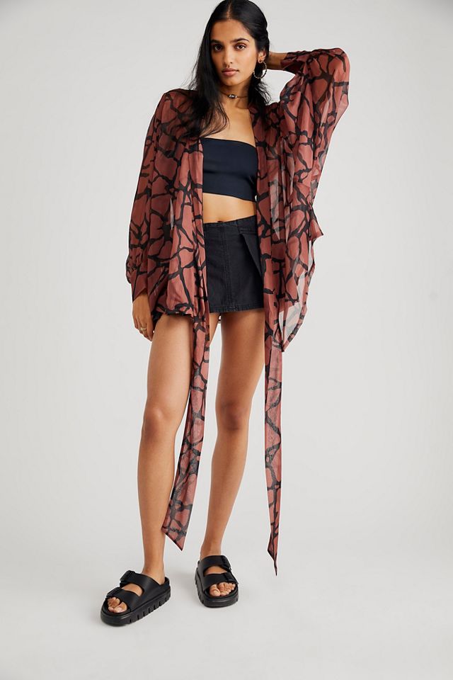 The Satin Safari Kimono - All Sizes