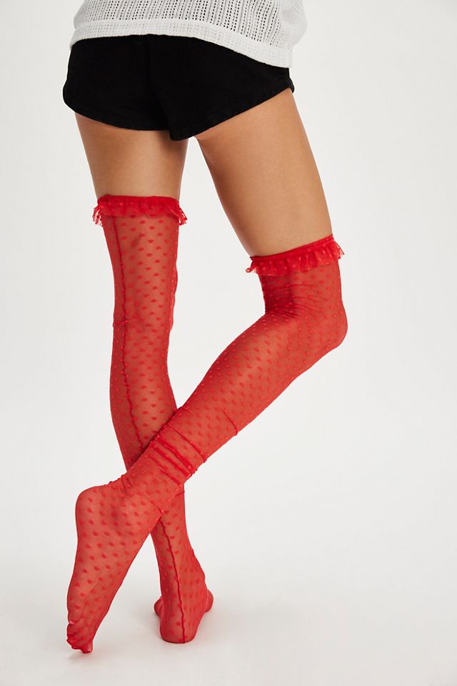 Only Hearts Over-the-Knee Ruffle Socks | Free People