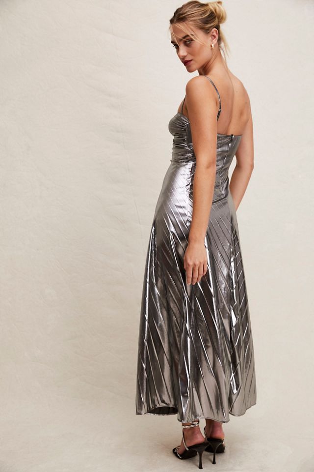 white strapless midi dress Beyond Yoga Featherweight Strapless Dress