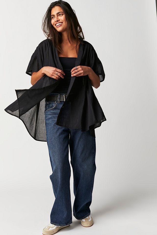 フリーピープル トップス Tシャツ OB506975 Free People Womens Float Away Textured Surplice Blouse Float Away Shirt | Free People
