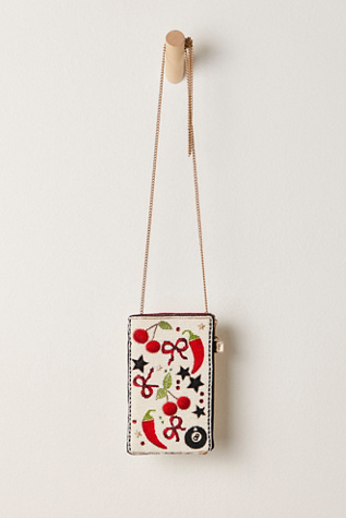 Mary Frances Beaded Crossbody Phone Bag at Free People in Lucky Spice