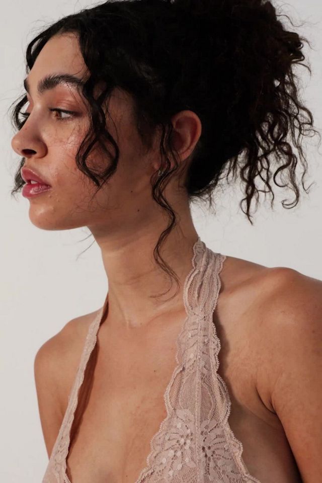 Last Dance Lace Plunge Bralette by Intimately at Free People in Summer  Sparrow, Size: Large, £32.00