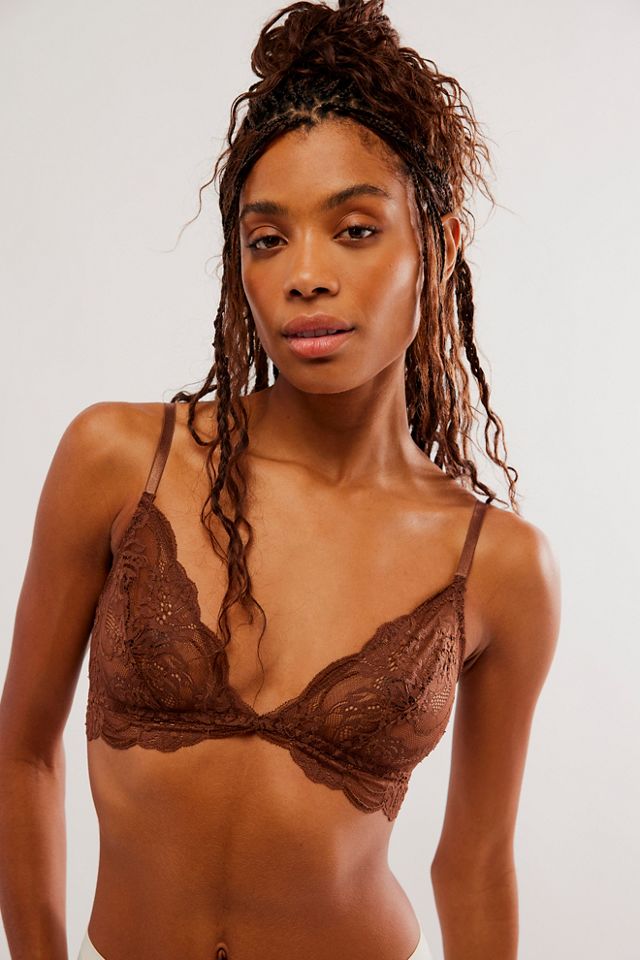 FREE PEOPLE Intimately - Last Dance Lace Triangle Bralette in Hot Pink