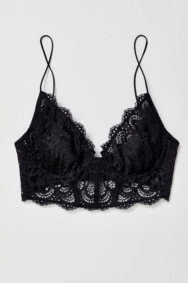 Free People, Intimates & Sleepwear, Free People Ari Underwire Bra Scuba  Style Convertible Black 32c