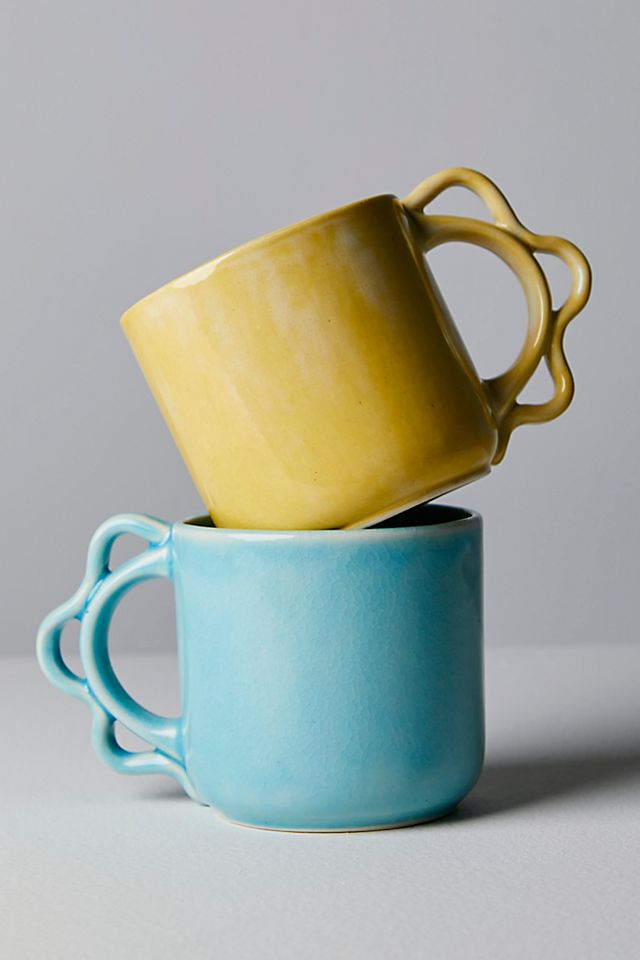 Juice Ceramics Wavy Handle Mug