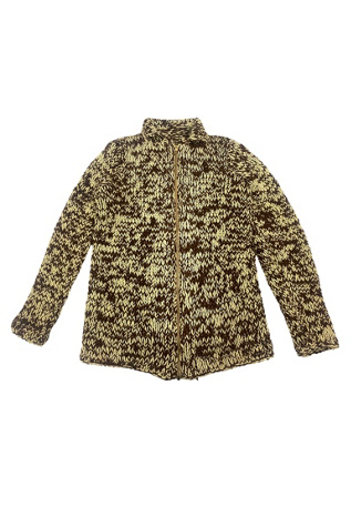 1970s Vintage Handknit Zipper Sweater Selected by BusyLady Baca & The Goods