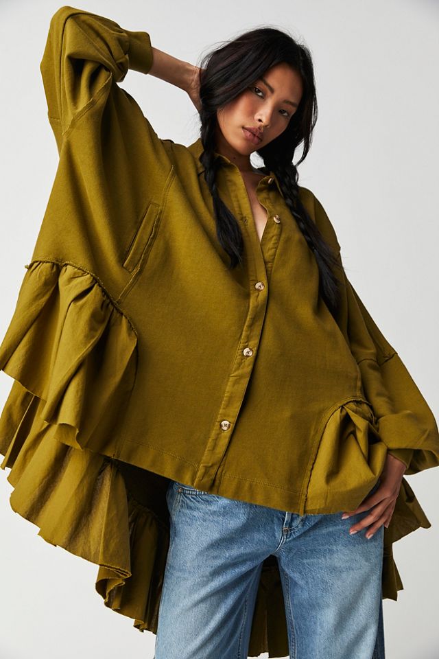 Free People Mannie Lace Buttondown