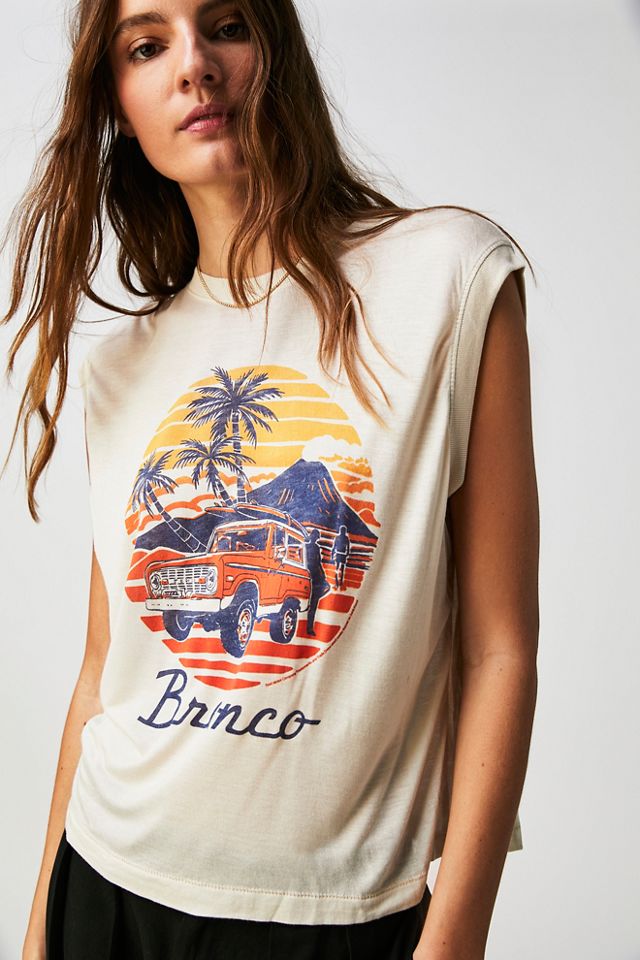 Ford Bronco Sunset Tee by Junk Food at Free People in Birch, Size: XL