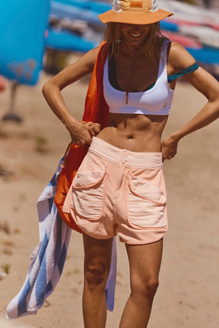 Timko Shorts by FP Movement at Free People in Pastel Peach, Size: Medium