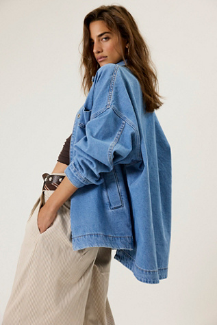 We The Free Madison City Denim Jacket at Free People in Blue, Size: XS