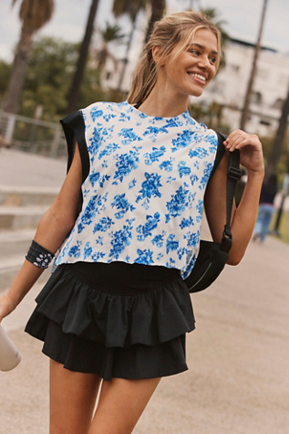 Inspire Printed Tank Top by FP Movement at Free People in Blue, Size: S