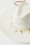 Georgia Shell Embellished Straw Hat | Free People display picture 1