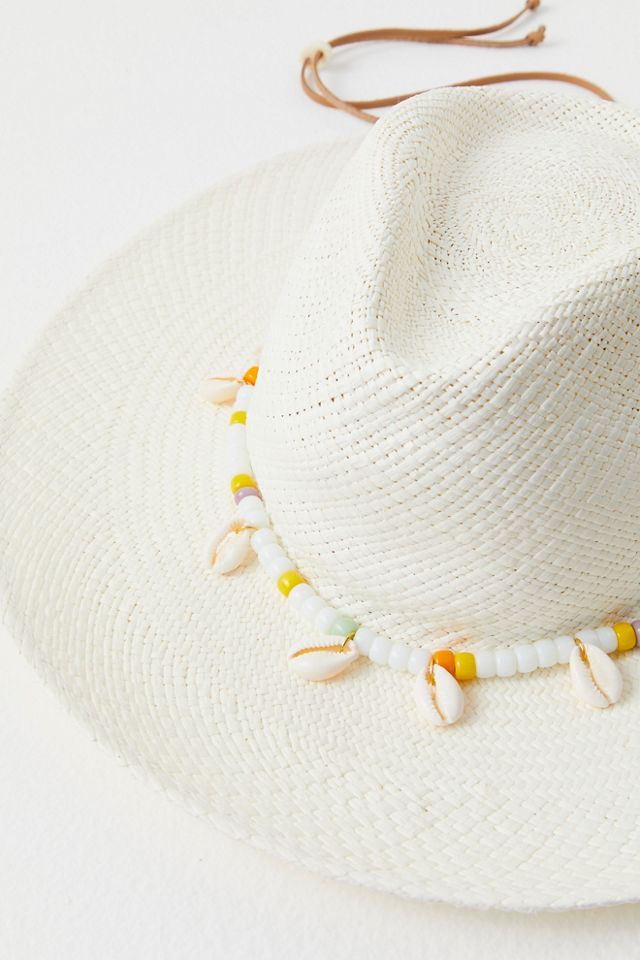 Georgia Shell Embellished Straw Hat | Free People UK