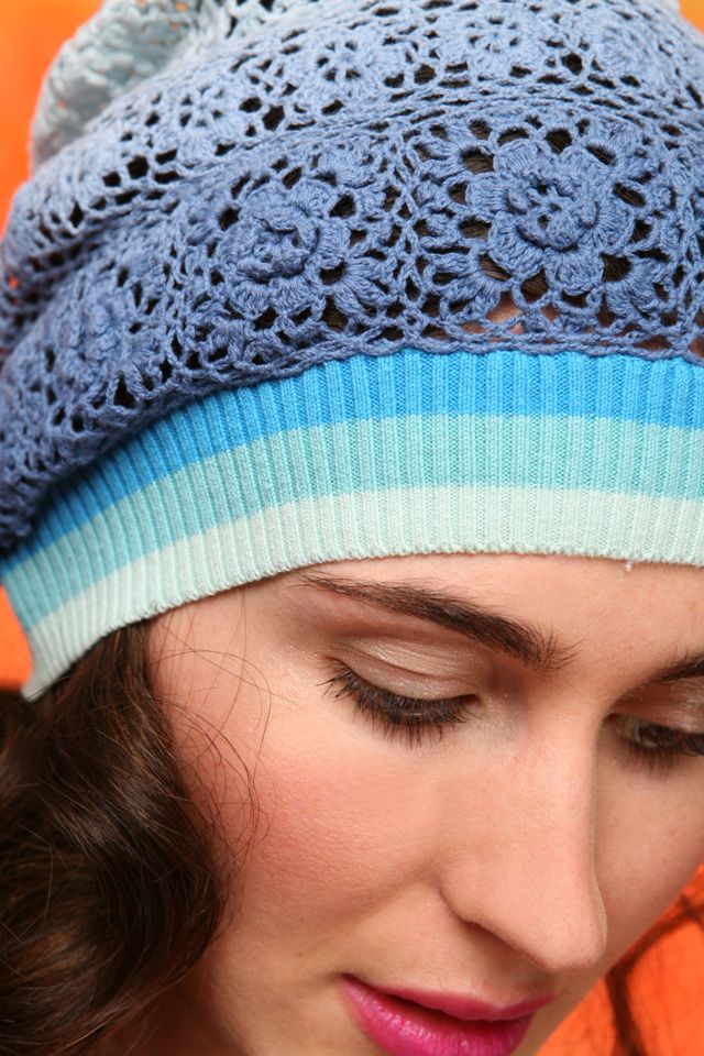 Flower Power Dip Dye Beret #1