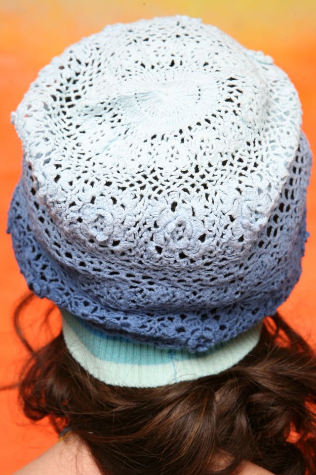 Flower Power Dip Dye Beret #3
