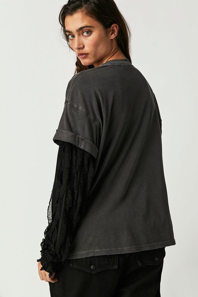 Tricia Fix Cowboy Boots With Ruffle Sleeves Tee #1