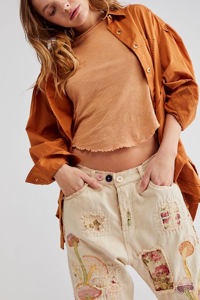 Magnolia Pearl Moon Embroidered Jeans #3