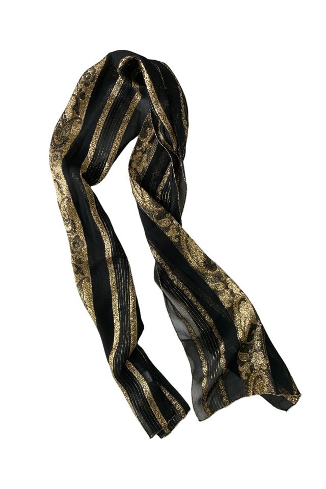 Gold on sale chiffon scarf