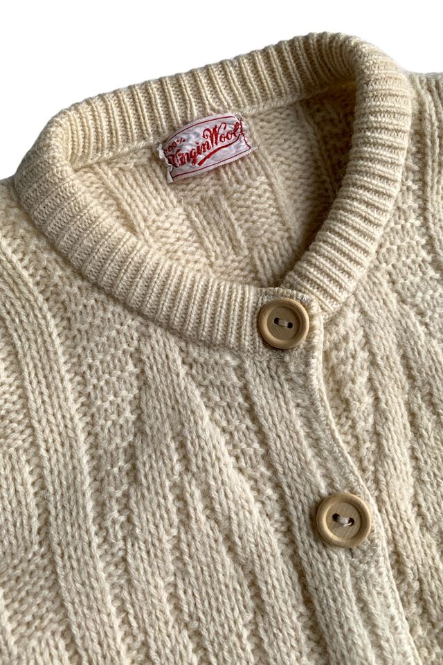 Vintage 1950s Cream Wool Cardigan Selected by SharpLilTeeth | Free