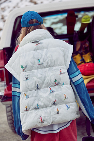 In A Bubble Printed Puffer Vest