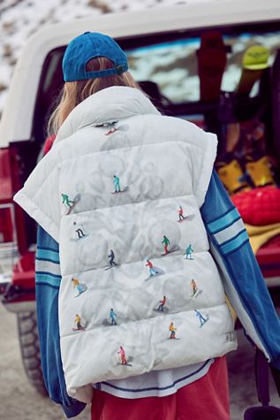 In A Bubble Printed Puffer Vest