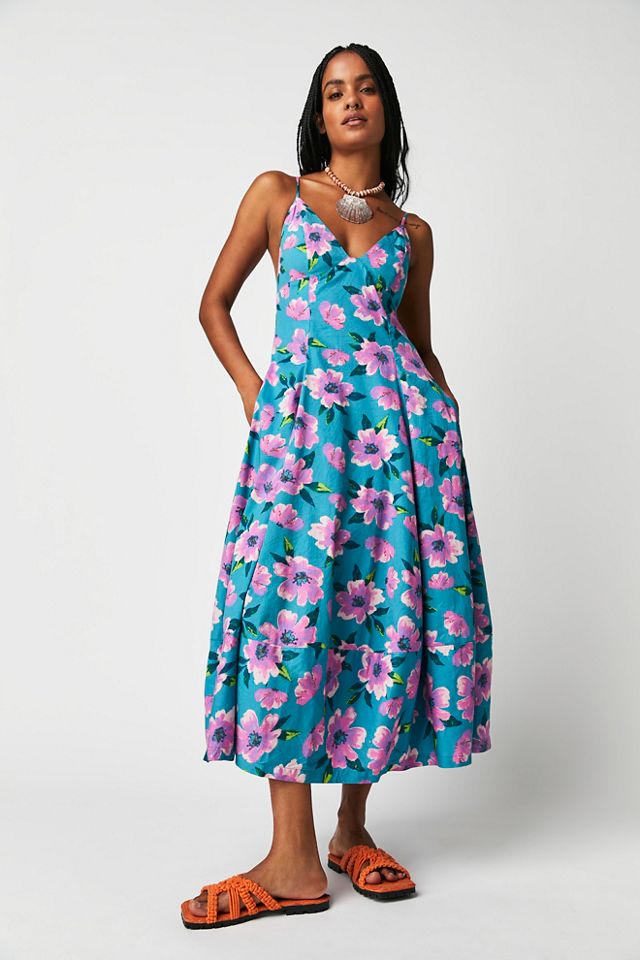 Free people outlet floral midi dress