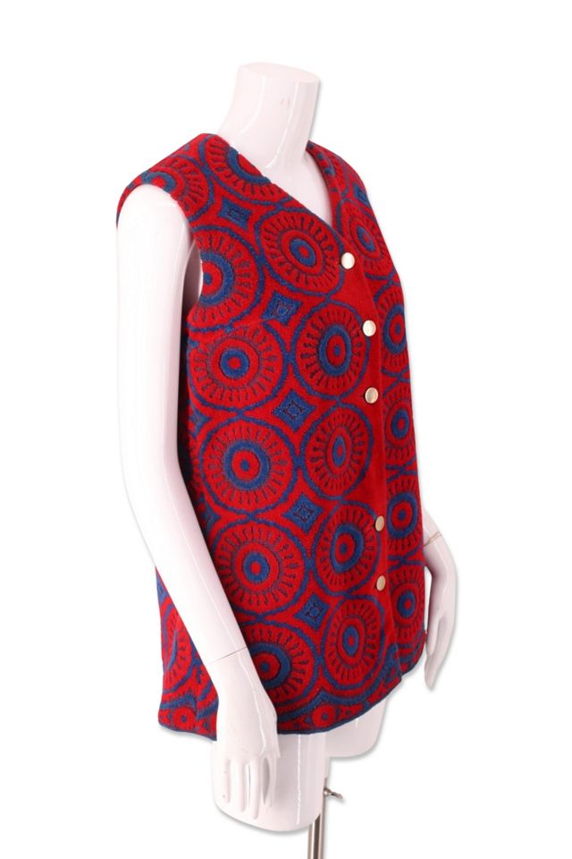 1960s Op Art Mod Chenille Vest Top Selected By Ritual Vintage #1