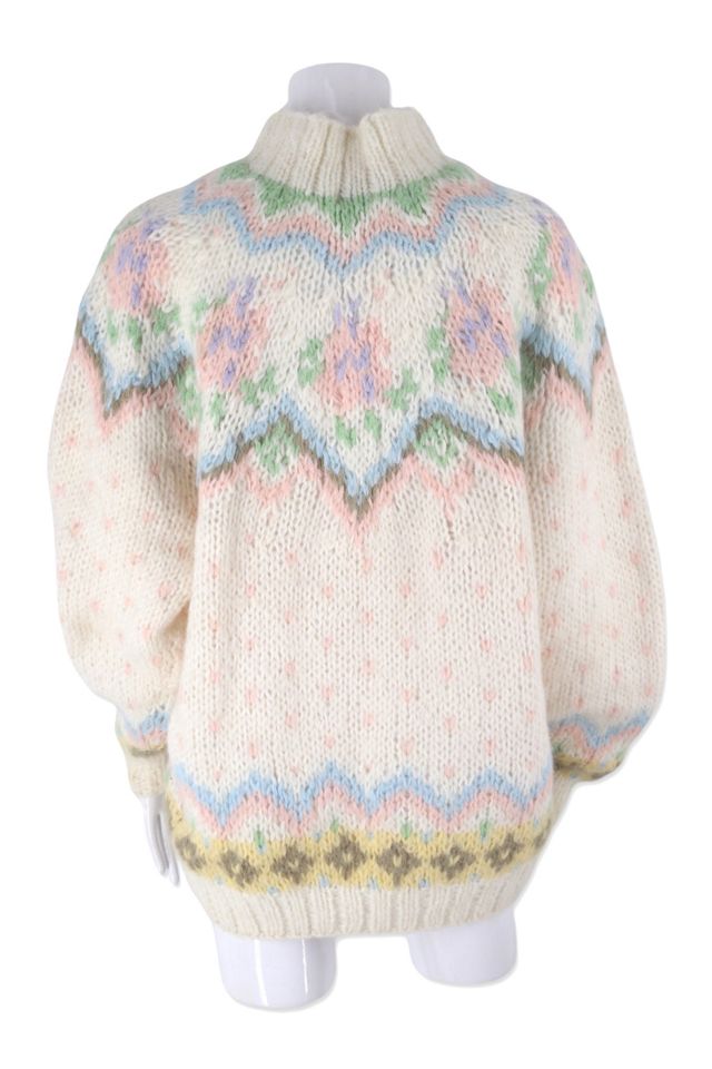 1980s Chunky White Intarsia Sweater Selected By Ritual Vintage #2
