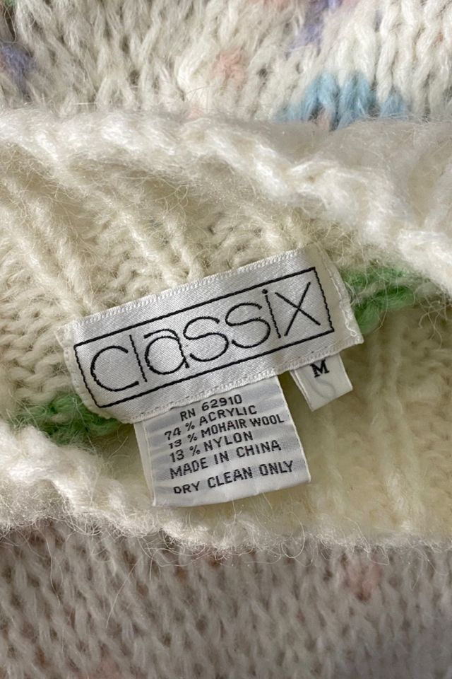 1980s Chunky White Intarsia Sweater Selected By Ritual Vintage #3